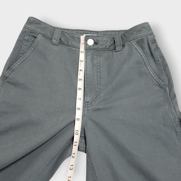 Aritzia TNA Greenwich Pant Utility Carpenter Jean Grey Sz 2 Relaxed Baggy Casual - Picture 11 of 13